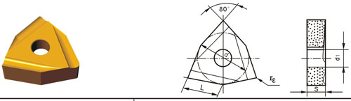 Indexable Inserta Tipo?W WNMM-C