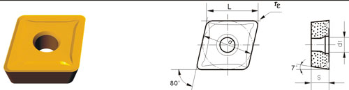 Indexable Inserta Type?C CCMT-ZF