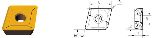 Indexable Inserta Type?C CCMT-ZF3