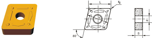 Indexable Inserta Type?C CNMG-ZG
