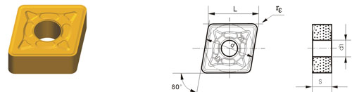 Indexable Inserta Type?C CNMG-ZKR