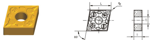 Indexable Inserta Type?C CNMG-ZM