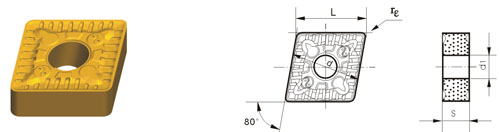 Indexable Inserta Type?C CNMG-ZMR