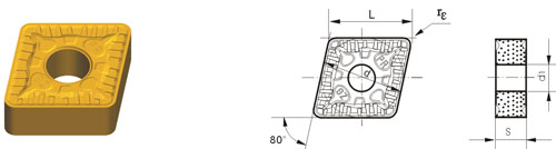 Indexable Inserta Type?C CNMG-ZPR