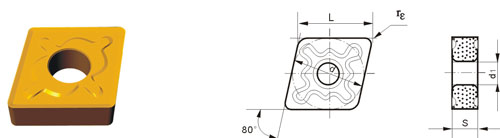 Indexable Inserta Type?C CNMG-ZR54