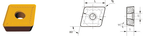 Indexable Inserta Type?C PGT-ZM