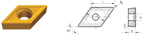 Indexable Inserta Type?D DCMT-HPM