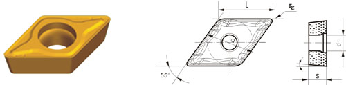 Indexable Inserta Type?D DCMT-HPR