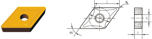 Indexable Inserta Type?D DNMM-ZF