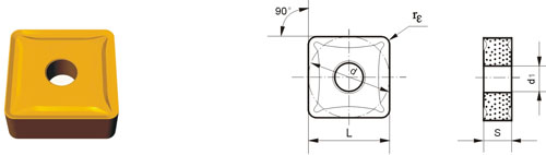 Indexable Inserta Type?S SNMG-ZF